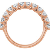 14K Rose 1 CTW Lab-Grown Diamond Anniversary Band